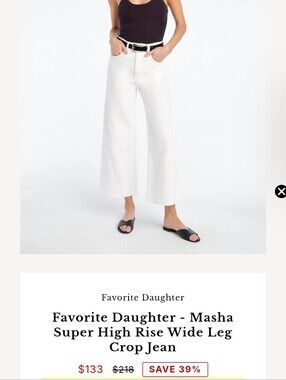 Favorite Daughter White Wide-Leg Button-Fly Jeans